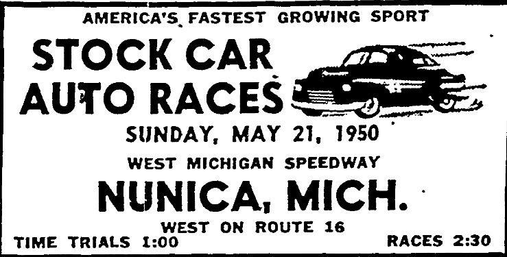 Nunica Speedway - May 1950